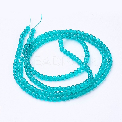 Crackle Glass Beads Strands X-CCG-Q001-4mm-15-1