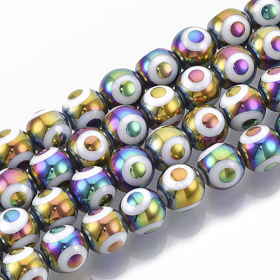 Electroplate Glass Beads Strands EGLA-T012-02G-8MM-1