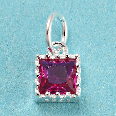 925 Sterling Silver Birthstone Charms STER-G035-01A-01-1