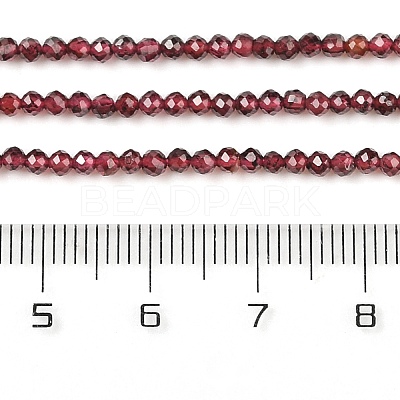 Natural Garnet Beads Strands X-G-F619-17A-2mm-1