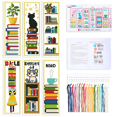 1 Bag Bookmarks Painting Needle Felting Kit for Beginners DIY-CP0013-36A-1