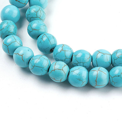 Synthetic Turquoise Beads Strands X-TURQ-S192-8mm-2-1