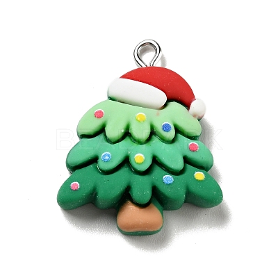 Christmas Opaque Resin Pendants RESI-G043-B03-1