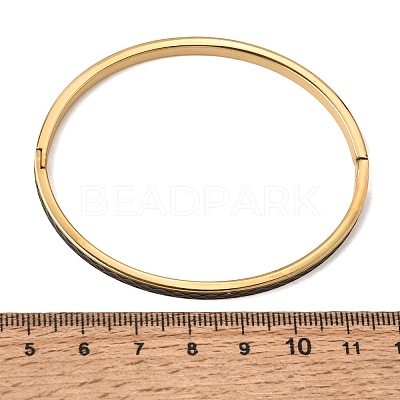 304 Stainless Steel Enamel Hinged Cuff Bangles for Women SA-CBAC920-15G-02-1