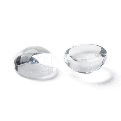 Transparent Half Round Glass Cabochons X-GGLA-R027-8mm-1