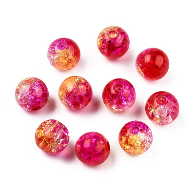 Transparent Crackle Acrylic Beads CACR-N002-09A-1