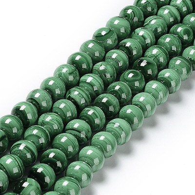 Natural Malachite Beads Strands G-F571-27AB1-3mm-1