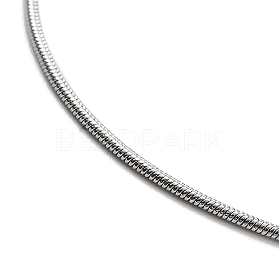Adjustable 304 Stainless Steel Snake Chain Necklaces NJEW-K270-01P-1
