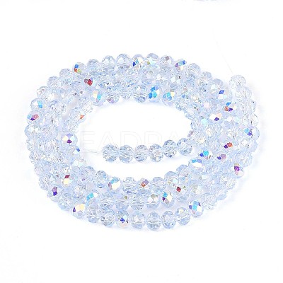 Transparent Glass Beads Strands X-EGLA-N016-4mm-02-1