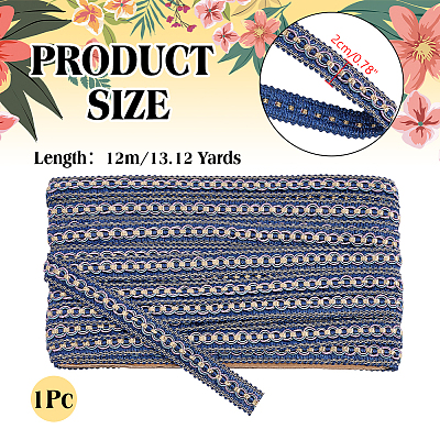 Polyester Centipede Braided Wavy Ribbon OCOR-WH0070-319C-1