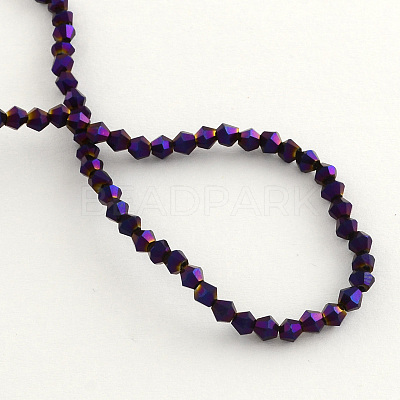 Electroplate Glass Bead Strands EGLA-R094-4mm-05-1