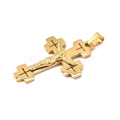 304 Stainless Steel Big Pendants STAS-R171-02G-1