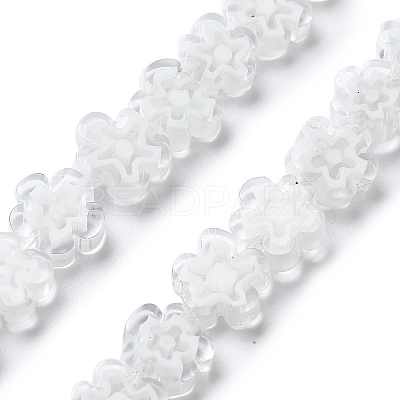 Handmade Millefiori Lampwork Beads Strands LAMP-F035-09S-1