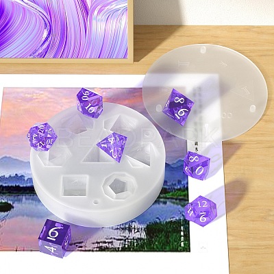 DIY Polyhedral Game Dice Silicone Molds PW-WG25879-01-1