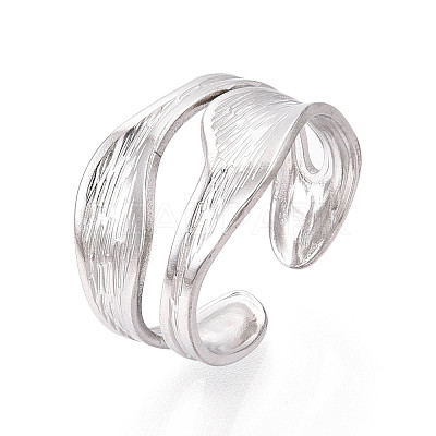 304 Stainless Steel Cuff Ring X-RJEW-N038-112P-1