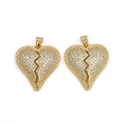 Brass Micro Pave Cubic Zirconia Pendants ZIRC-I367-07G-19-1