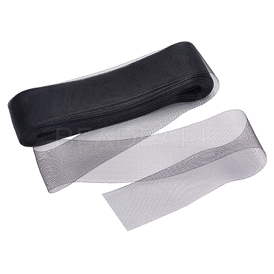 Polyester Deco Mesh Ribbons OCOR-WH0064-76B-1