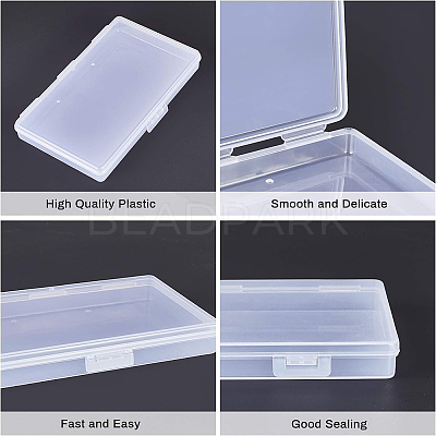 Transparent Plastic Bead Containers CON-BC0006-06C-1
