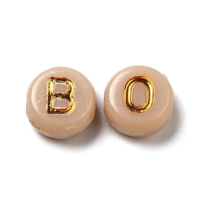 Plating Acrylic Beads OACR-P017-A09-1