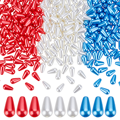 300Pcs 3 Colors ABS Plastic Beads CCB-AR0001-12-1