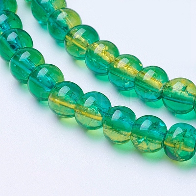Spray Painted Crackle Glass Beads Strands X-CCG-Q002-4mm-07-1