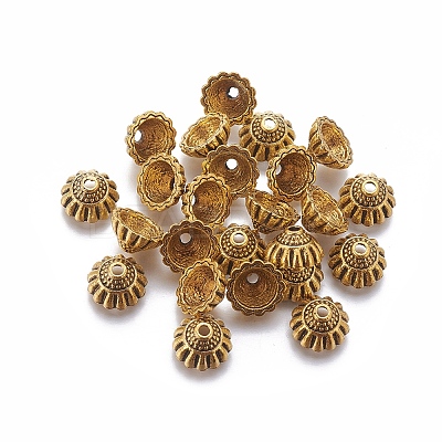 Tibetan Style Alloy Bead Caps LS-GLF9305Y-1