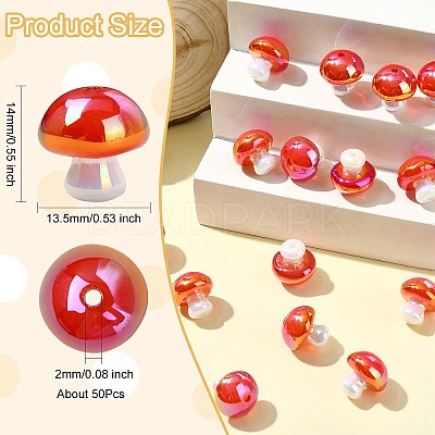 50Pcs Opaque Acrylic Beads OACR-CJ0002-59-1