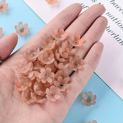 Frosted Acrylic Bead Caps MACR-S371-07A-763-1