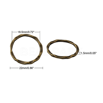 Tibetan Style Linking Rings LS-PALLOY-A017-AB-FF-1