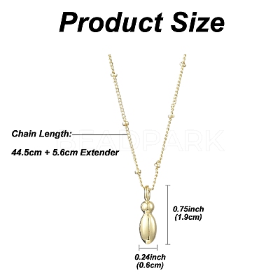 1Pc Initial Letter Brass Pendant Necklaces NJEW-YW0001-24I-1