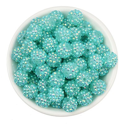 AB-Color Resin Rhinestone Beads RESI-S315-12x14-14-1