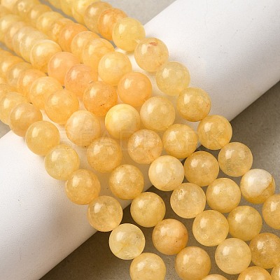 Natural Dyed White Jade Beads Strands G-M402-C03-25-1