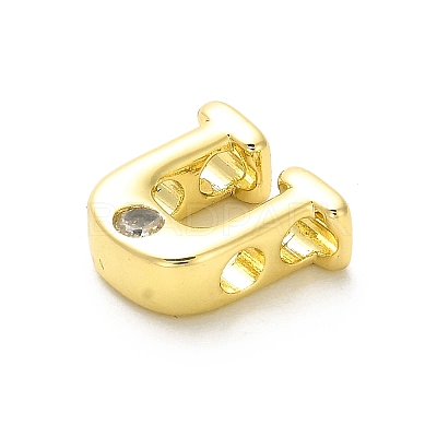 Rack Plating Brass Cubic Zirconia Beads KK-L210-008G-U-1