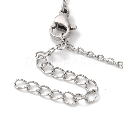 Non-Tarnish 304 Stainless Steel Cable Chain Bowknot Pendant Necklaces NJEW-Z041-03P-03-1