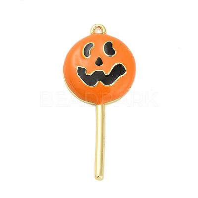 Halloween Brass Enamel Pendants KK-F915-01E-G-1
