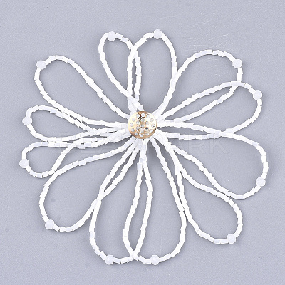 Glass Seed Beads Cabochons FIND-T044-02E-1