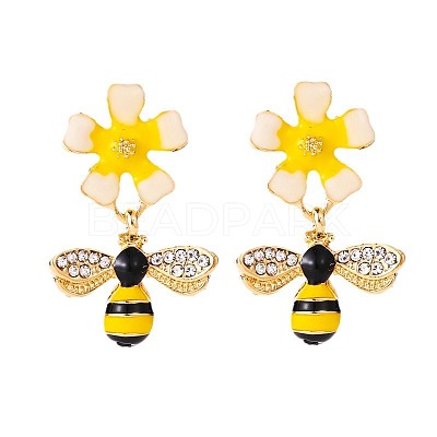 Alloy Enamel Dangle Stud Earrings FS-WG4CB67-01-1
