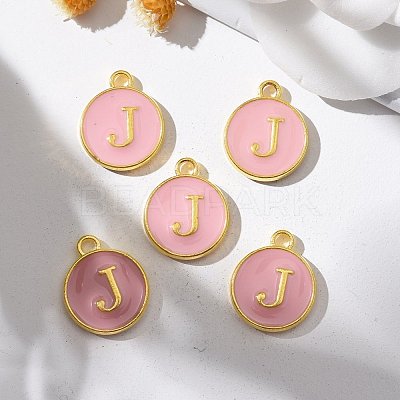 Golden Plated Alloy Enamel Charms ENAM-S118-07J-1