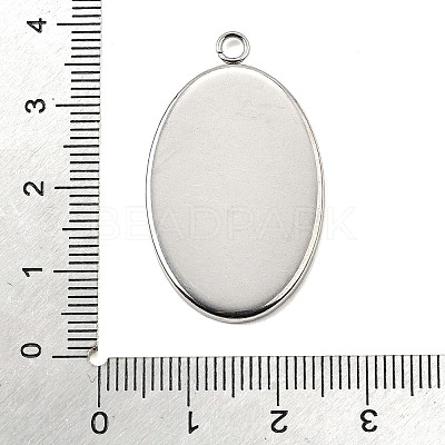 Tarnish Resistant 304 Stainless Steel Pendant Cabochon Settings STAS-K148-03-01-1