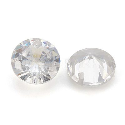 Cubic Zirconia Pointed Back Pendants ZIRC-N037-12mm-01-1