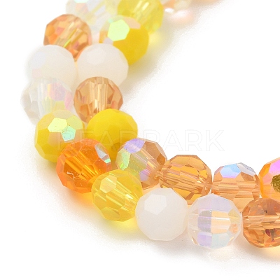 Electroplate Glass Beads Strands X1-EGLA-P048-A07-1