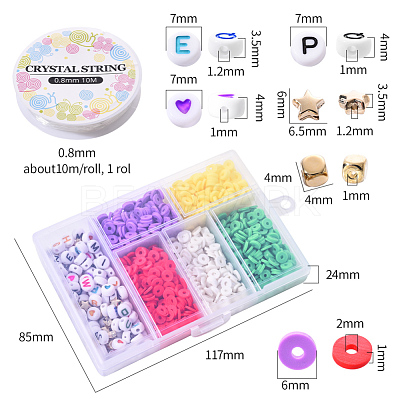 DIY Polymer Clay Beads  Bracelet Making Kit DIY-YW0004-39A-1