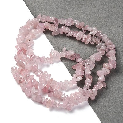 Natural Rose Quartz Beads Strands G-O049-B-36-1