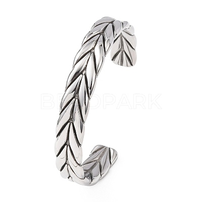 Retro 316 Surgical Stainless Steel Cuff Bangles BJEW-C142-14D-AS-1