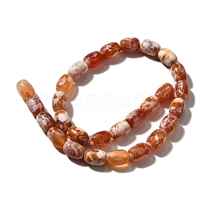 Natural Fire Crackle Agate(Dyed & Heated) Beads Strands G-H091-C03-01-1