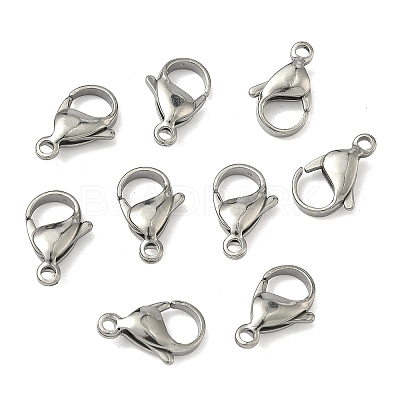 Tarnish Resistant 304 Stainless Steel Lobster Claw Clasps STAS-G035-G-1