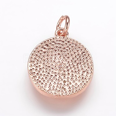 Hammered Brass Pendants KK-K207-02-1