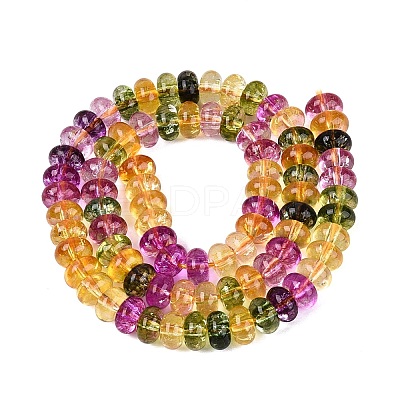 Crackle Transparent Glass Beads Strands GLAA-N074-02A-03-1