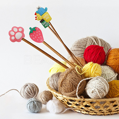 30Pcs 10 Style Silicone Knitting Needle Protector AJEW-CA0003-98-1