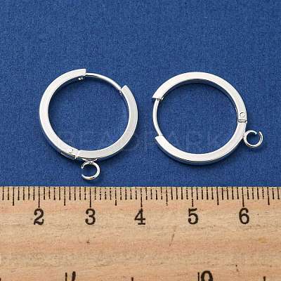 201 Stainless Steel Huggie Hoop Earrings Findings STAS-A167-01H-S-1